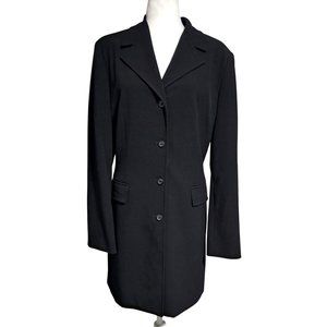 Apostrophe Essentials Coat Womens Size 16 Black Knee Length Business Casual Tren